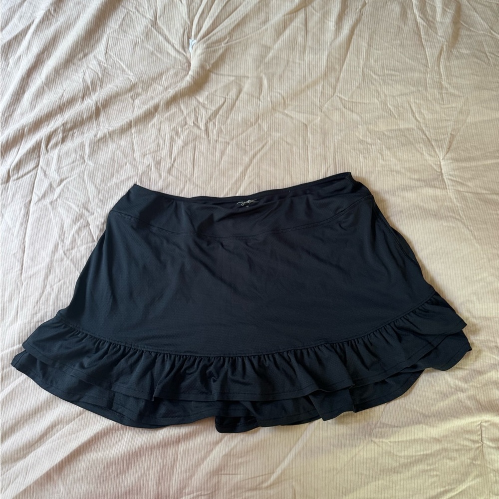 ⛳️⛳️⛳️Gottex Elegant Black Ruffle Athletic Skort, size XL ⛳️⛳️⛳️